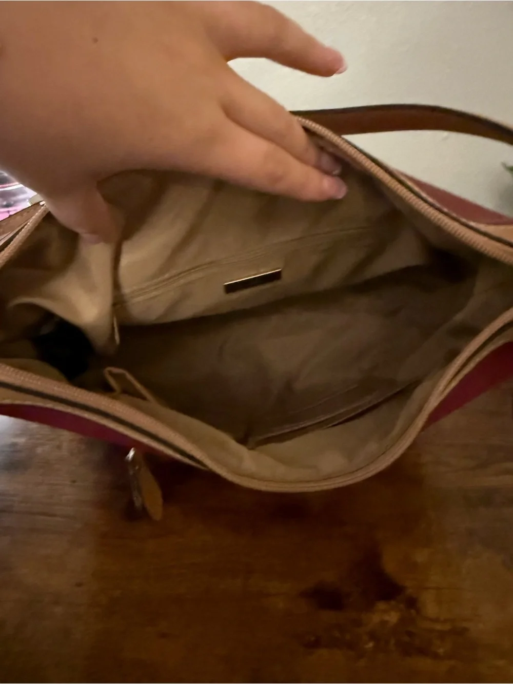 Giani Bernini Burgundy & Tan Hobo Shoulder Bag